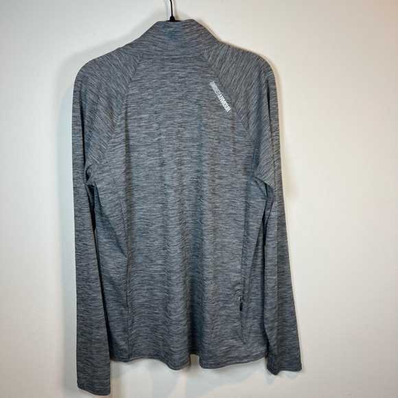 Under Armour Womens Large 1/4 Zip Pullover Shirt Gray Lightweight Running Pocket - Picture 4 of 13